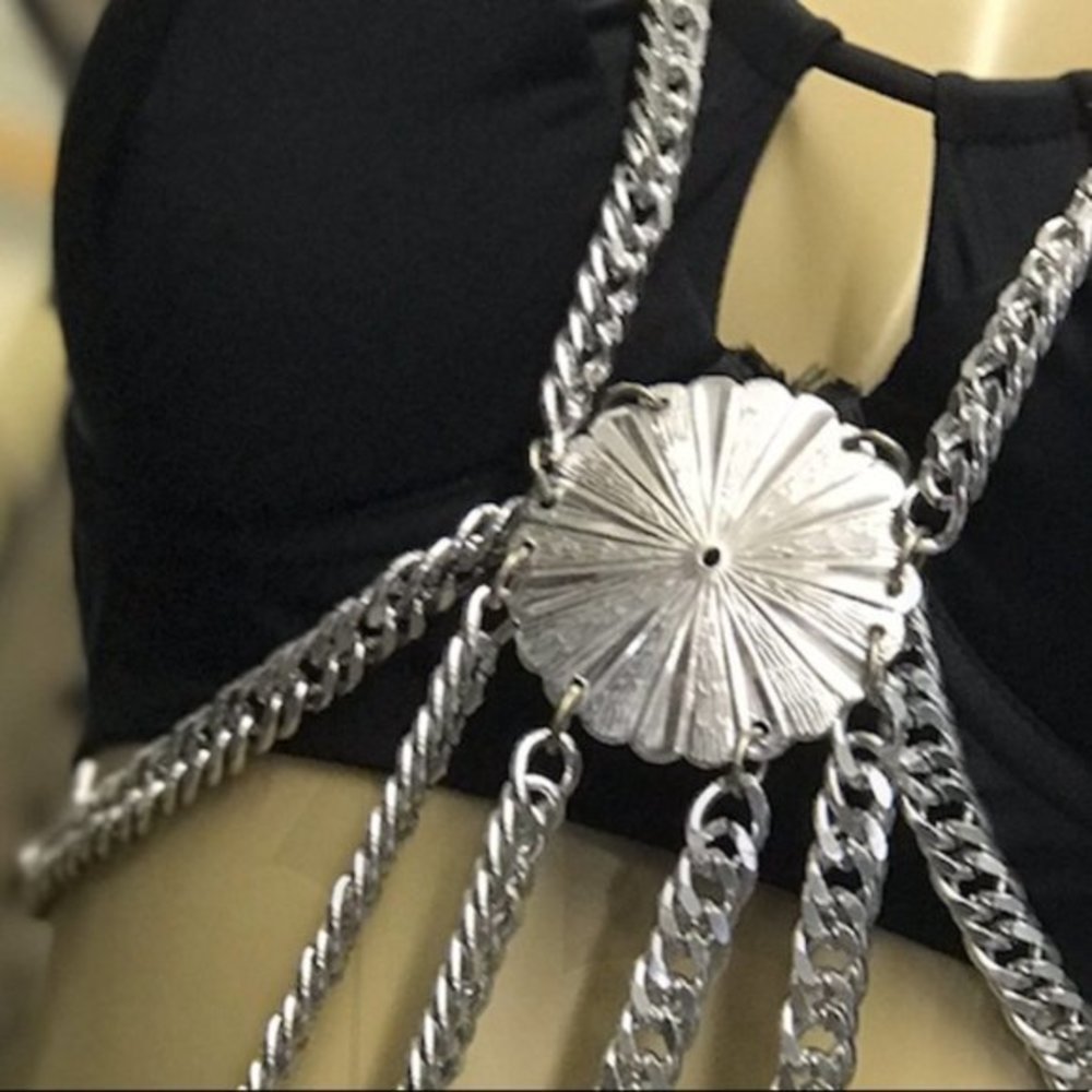 Hand crafted Silver Metal Multi Wear Body Chain - Picture 10 of 10